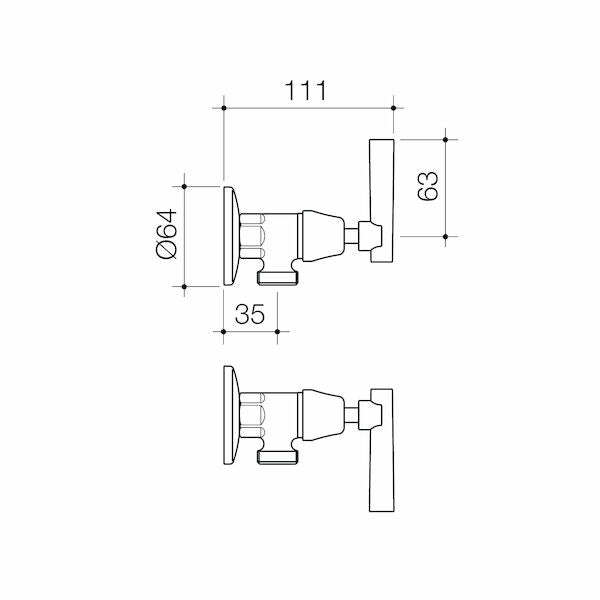 Caroma Elegance Lever Washing Machine Set (Lead Free)