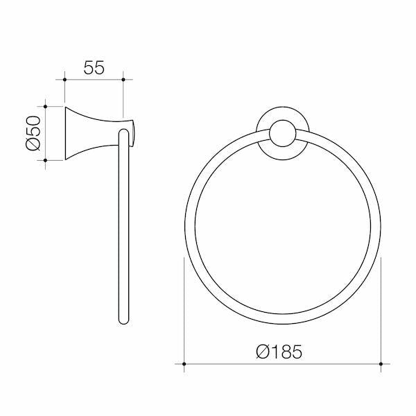 Caroma Elegance Towel Ring