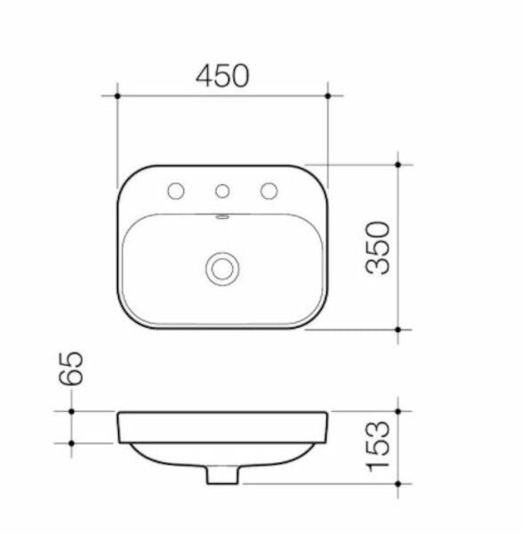 Caroma Luna® Inset Basin 0TH