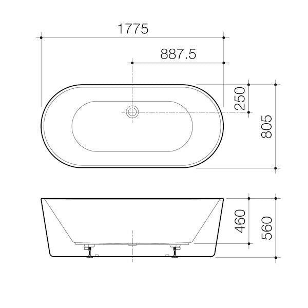 Caroma Urbane® II 1800® Freestanding Bath