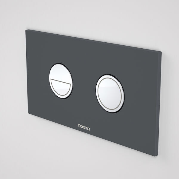 Caroma Invisi Series II® Round Dual Flush Plate &amp; Buttons (Metal)