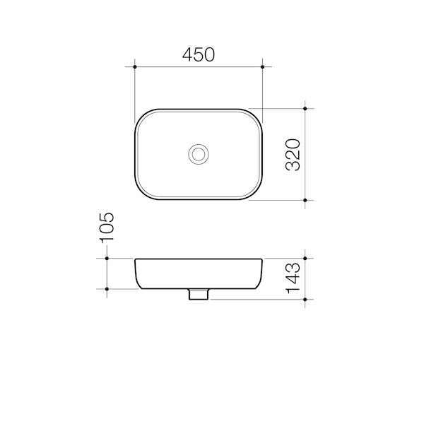 Caroma Luna® Above Counter Basin - 0TH