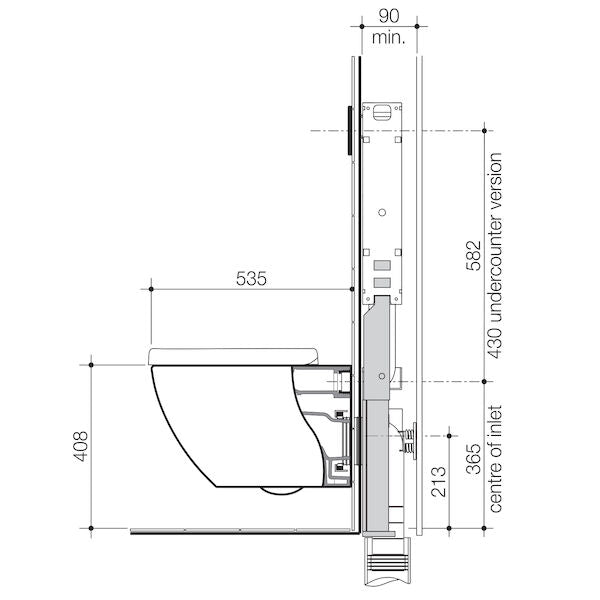Caroma Urbane® Wall Hung Invisi Series II® Suite - ID, IW, IC