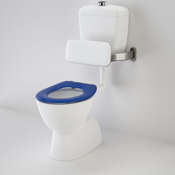 Caroma Care 400 Connector (S Trap) Suite with Backrest and Single Flap Seat