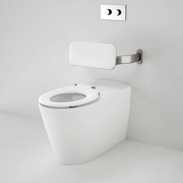 Caroma Care 800® Cleanflush® Invisi Series II® Wall Faced Suite with Backrest and Single Flap Seat (with GermGard® Protection)