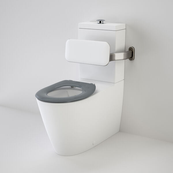 Caroma Care 800® Cleanflush® Wall Faced Suite with Backrest and Single Flap Seat (with GermGard®)