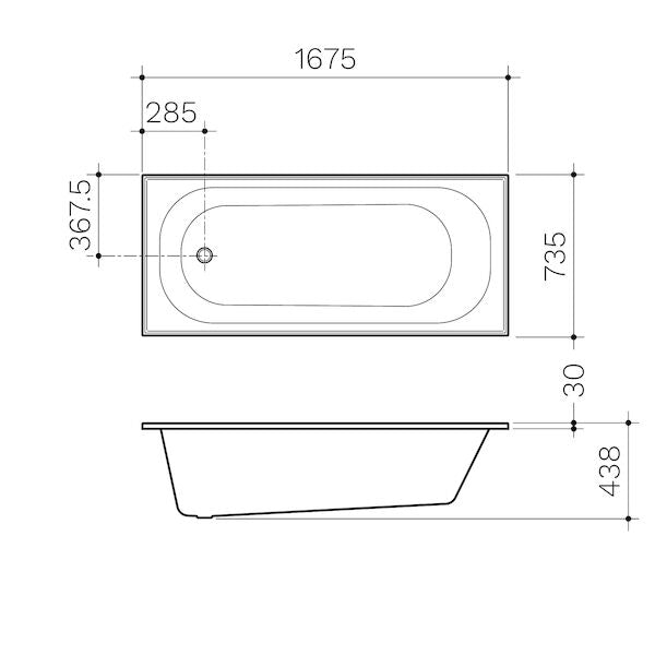 Clark Round Bath 1675mm (with Overflow)