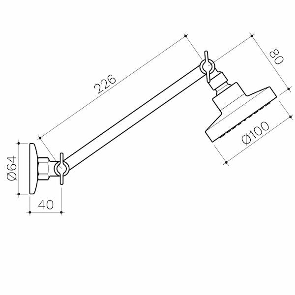 Clark Round Basic Adjustable Shower