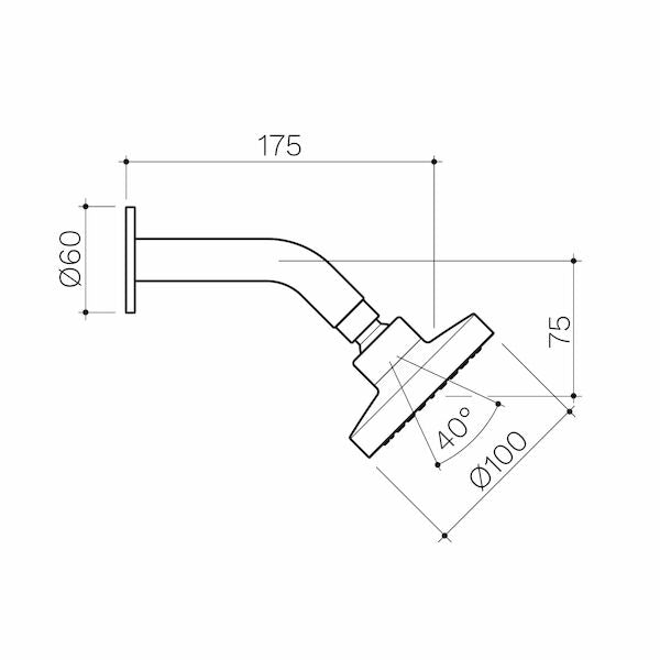Clark Round Basic Fixed Shower
