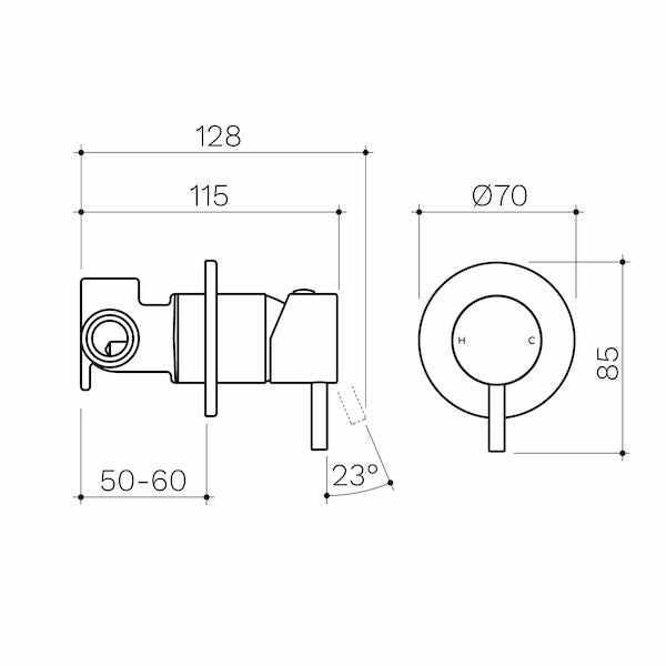 Clark Round Pin Wall Mixer - Lead Free