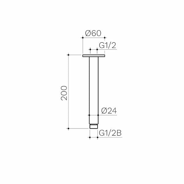 Clark Ceiling Arm 200mm