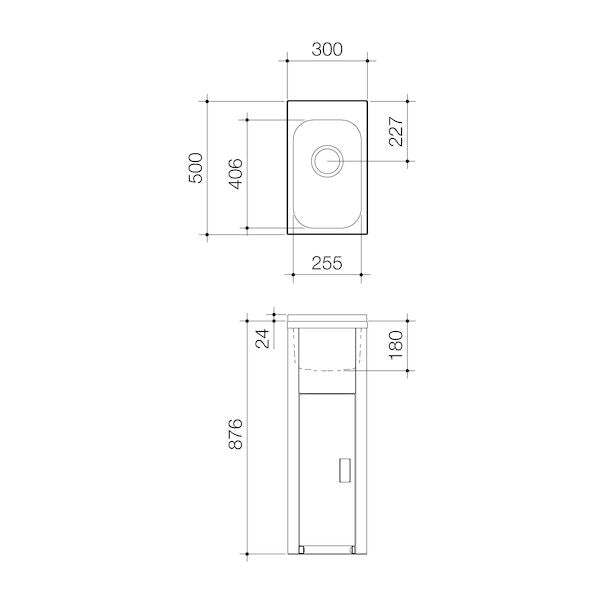 Clark Utility Mini Laundry Tub and Cabinet Compact