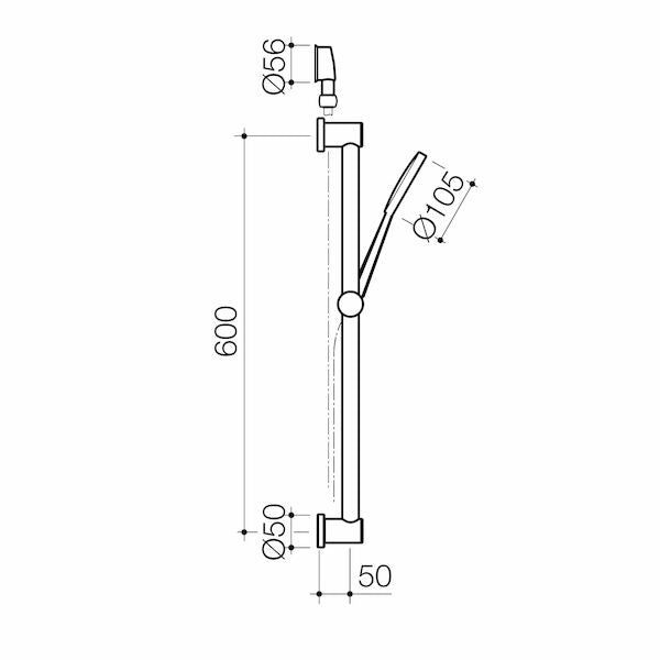 Clark Round Basic Rail Shower