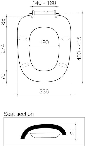 Caroma Contura® Soft Close Seat with GermGard®