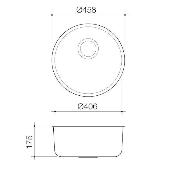 Caroma Luna ROUND BOWL U/M & O/M