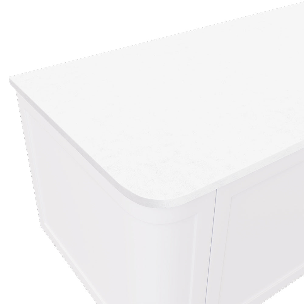 Fienza - Silica Free Stone Top, Curved Full Depth - Single Undermount