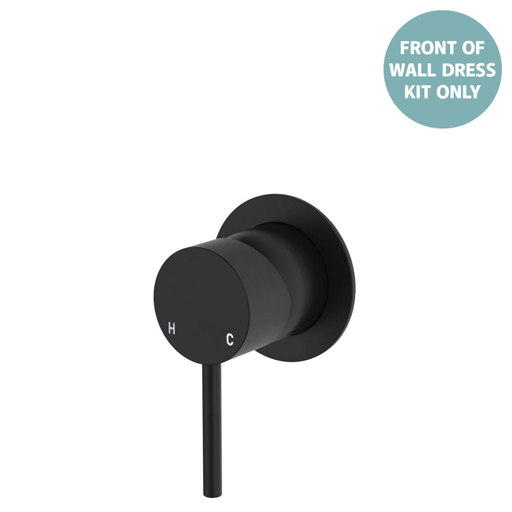 Kaya Wall Mixer Dress Kit, Small Round Plates - Matte Black