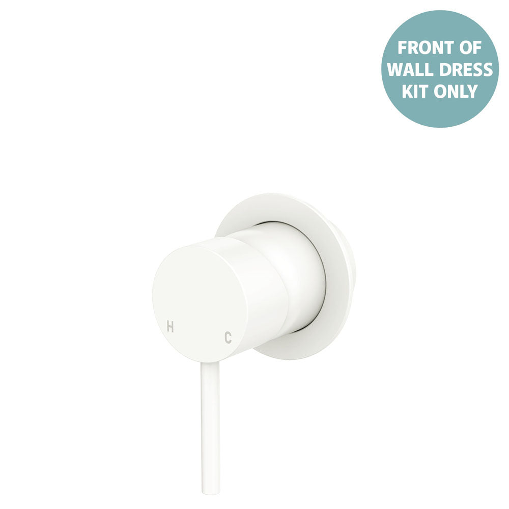 Kaya Wall Mixer Dress Kit, Small Round Plates - Matte White