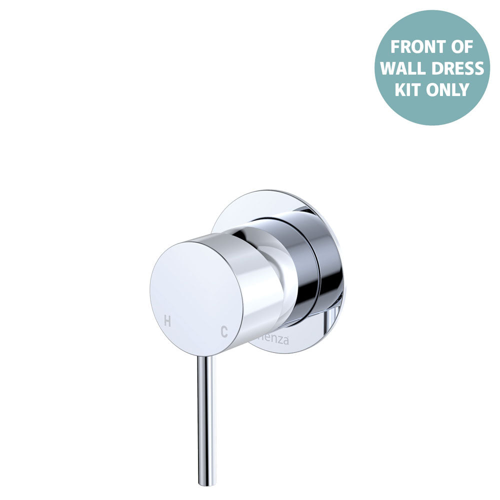 Kaya Wall Mixer Dress Kit, Small Round Plates - Brushed Copper