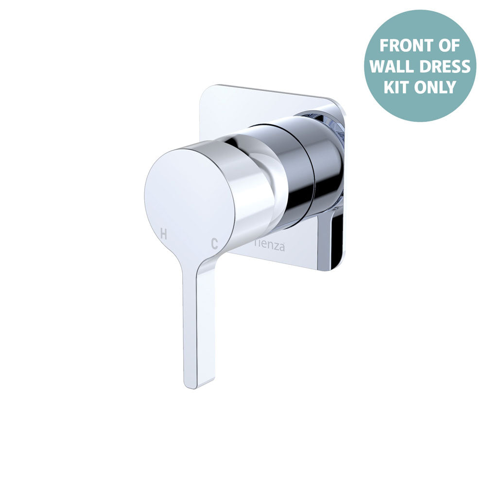 Sansa Wall Mixer Dress Kit, Square Plate - Chrome