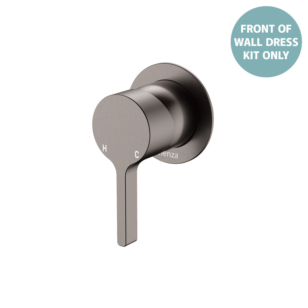 Sansa Wall Mixer Dress Kit, Small Round Plate - Gun Metal