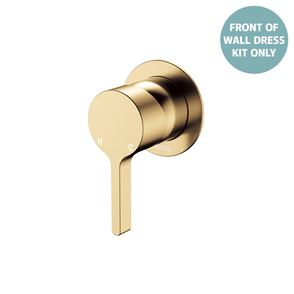 Sansa Wall Mixer Dress Kit, Small Round Plate - Urban Brass