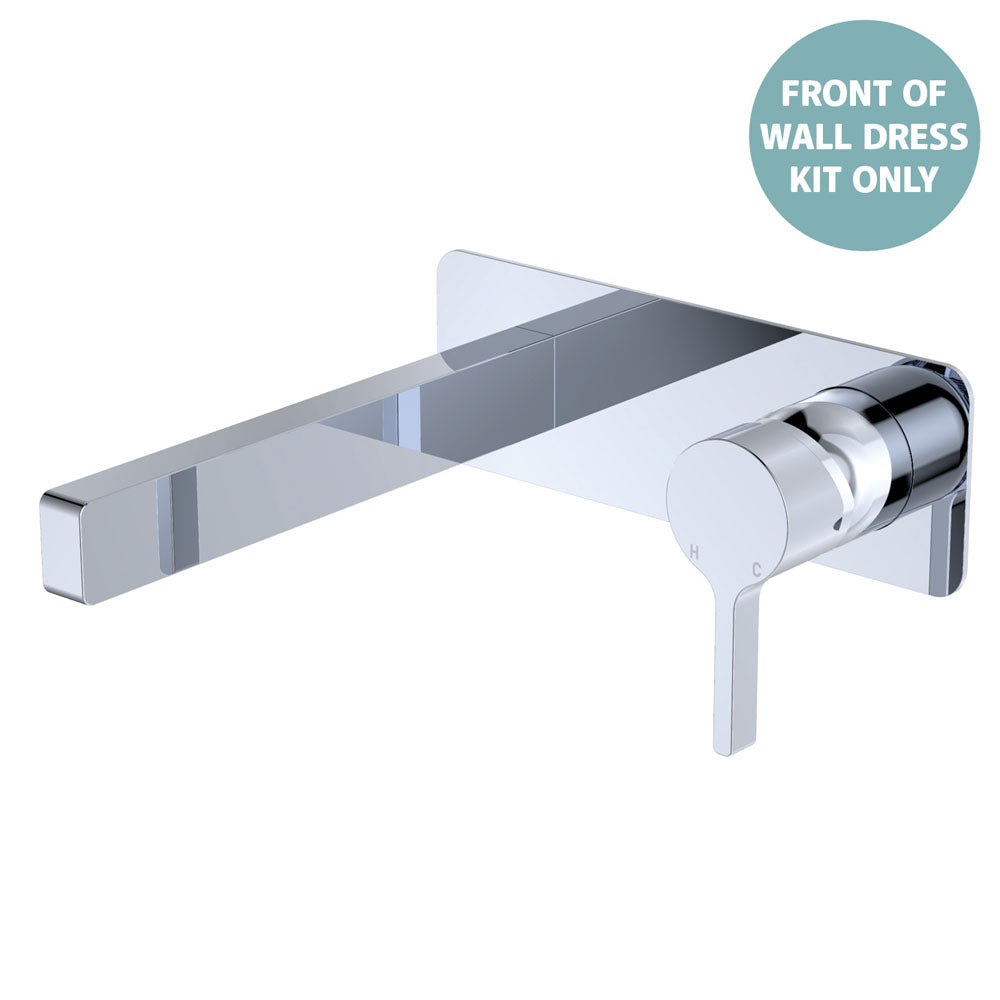 Sansa Wall Basin Mixer Dress Kit, Rectangular Plate - Urban Brass