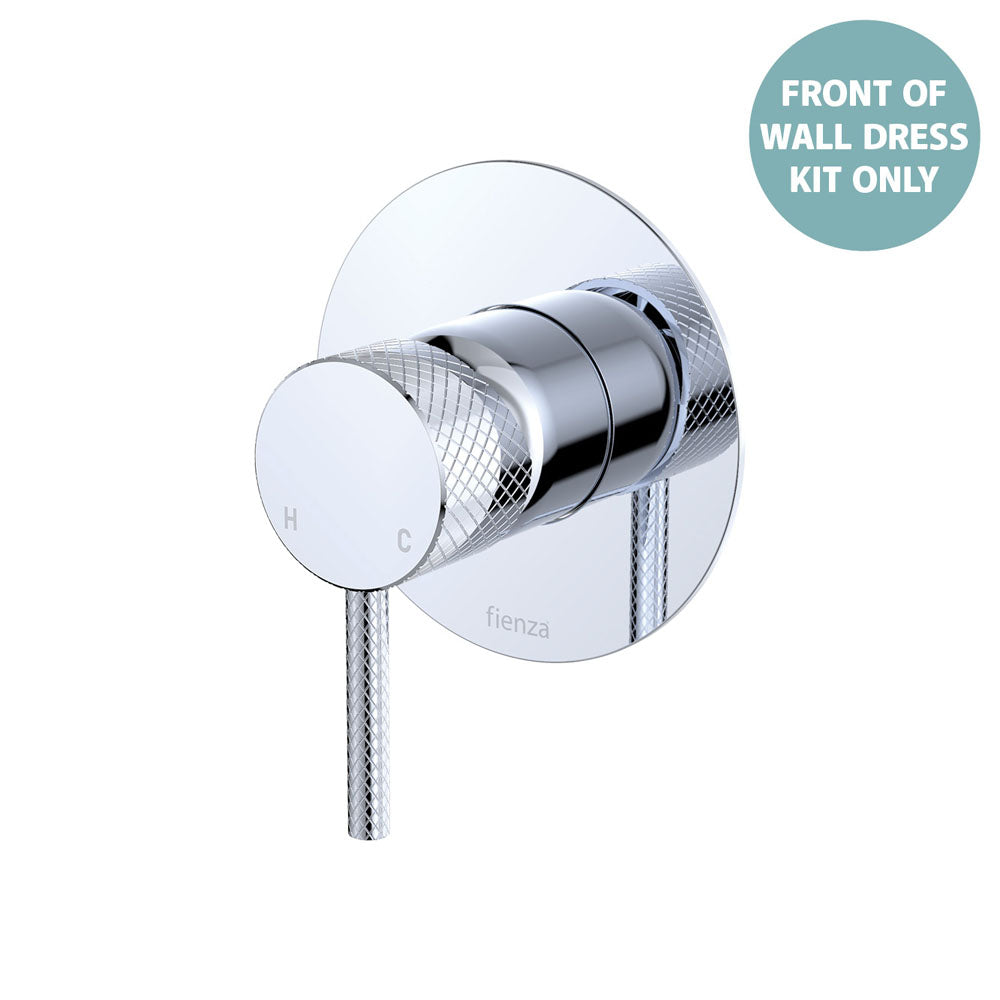 Axle Wall Mixer Dress Kit, Large Round Plate - Chrome