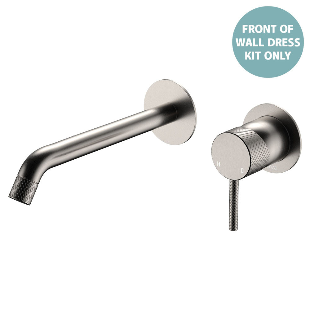 Fienza Axle Wall Basin/Bath Mixer Dress Kit, Round Plates, 200mm Outlet