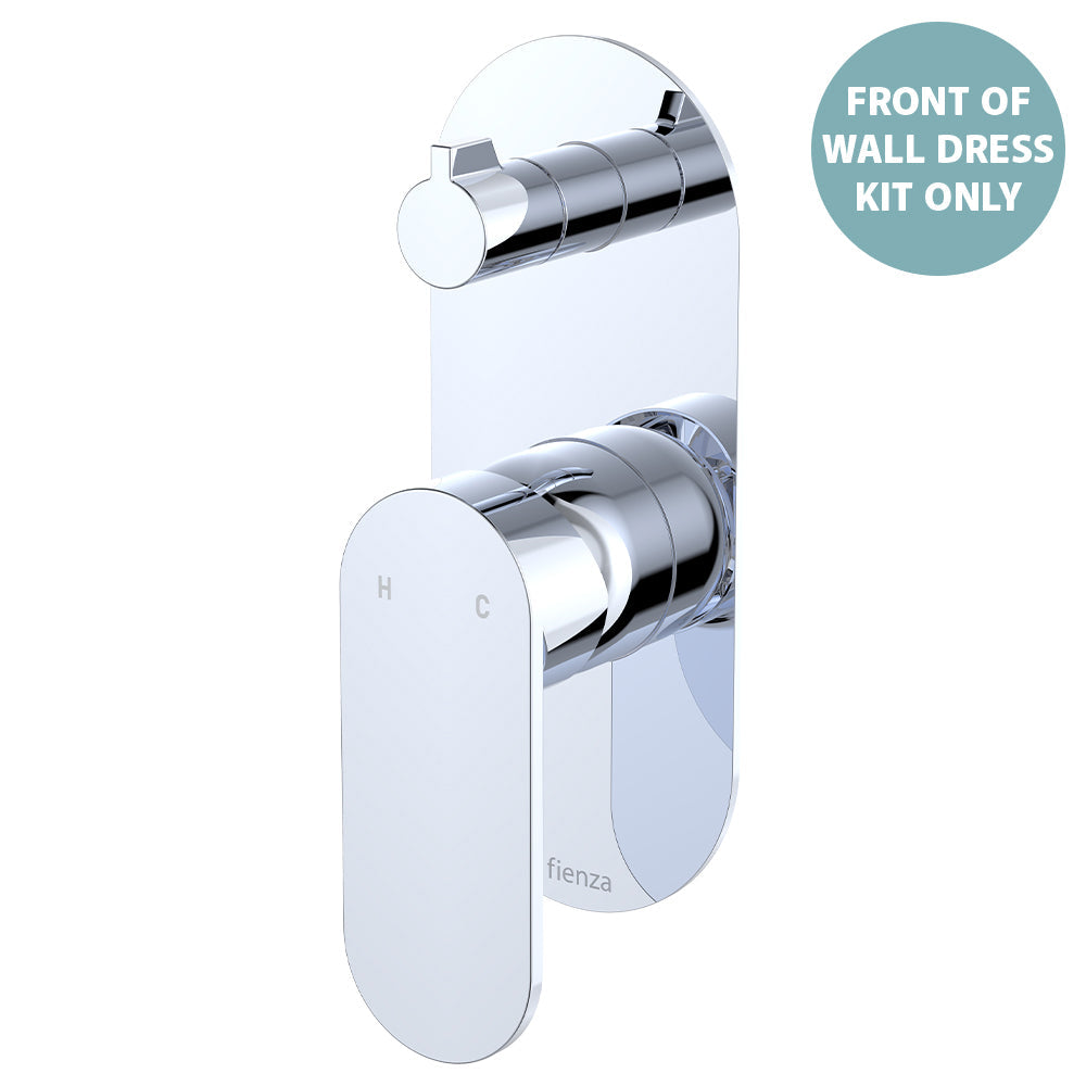 Empire Slim Wall Diverter Mixer Dress Kit, Large Oval Plate, Vertical - Brushed Copper