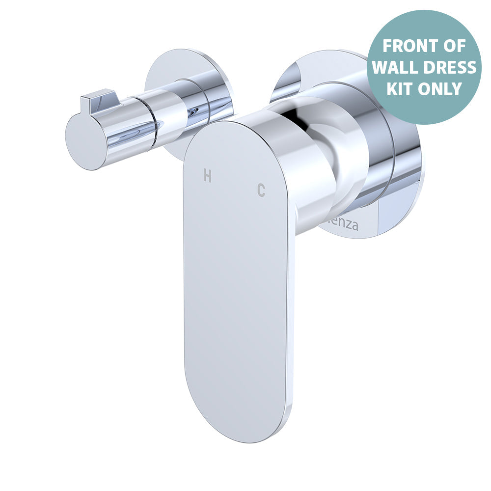 Empire Slim Wall Diverter Mixer Dress Kit, Small Round Plates, Horizontal - Brushed Copper