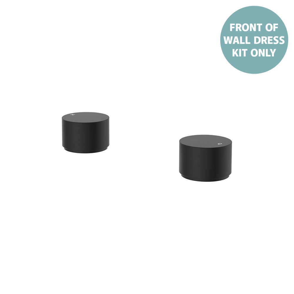 Fienza Kaya Round Hob Taps, Dress Kit - Matte Black