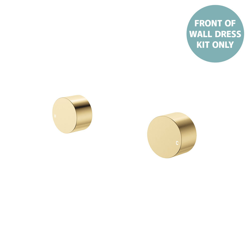 Fienza Kaya Round Wall Taps, Dress Kit - Urban Brass