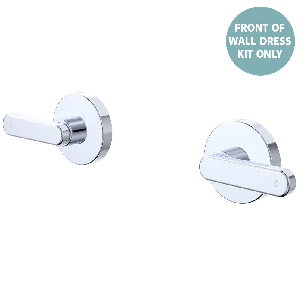 Kaya Wall Set Dress Kit, Lever Taps - Brushed Copper