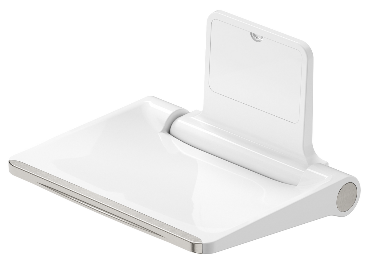 Bella Vista Mica Care Folding Shower Seat - Brushed Nickel