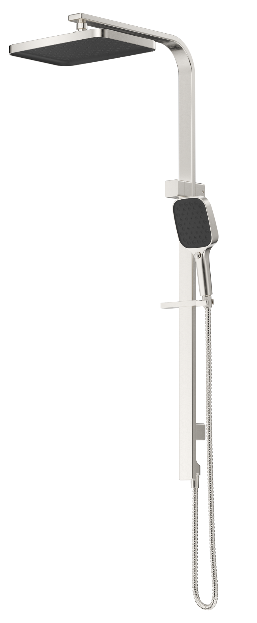 Bella Vista Bekitia Dual Shower Rail - Brushed Nickel