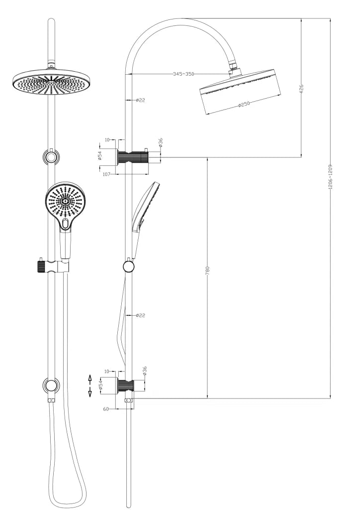 Bella Vista Mica Fluted 9-Piece Bathroom Package | Brushed Nickel