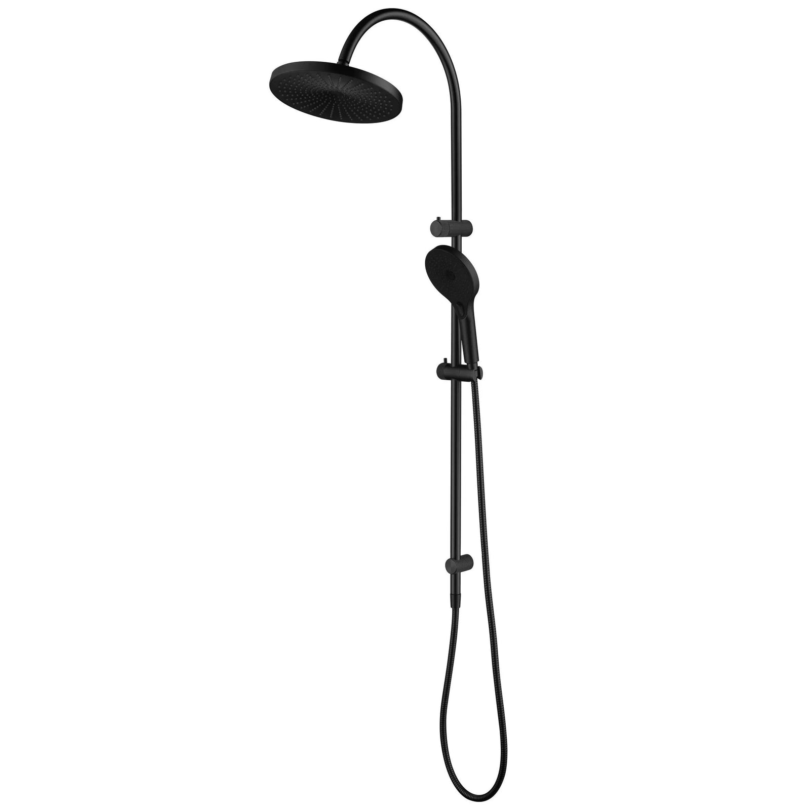 Bella Vista Mica Fluted Gooseneck Dual Shower Rail