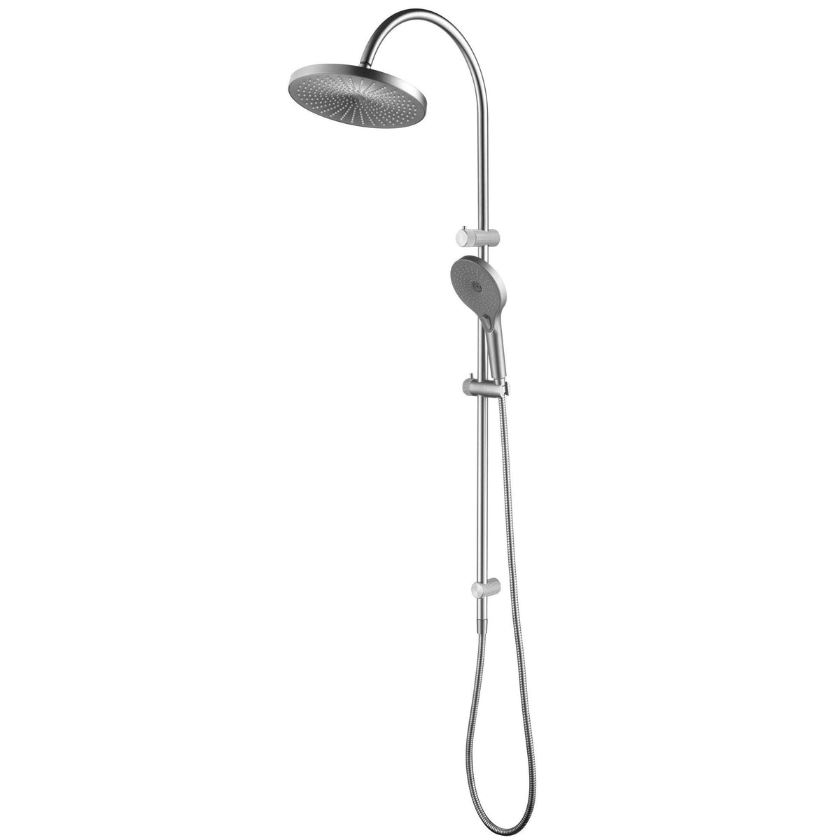 Bella Vista Mica Fluted Gooseneck Dual Shower Rail