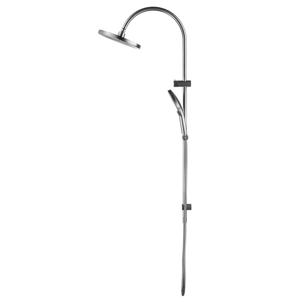 Bella Vista Mica Fluted Gooseneck Dual Shower Rail