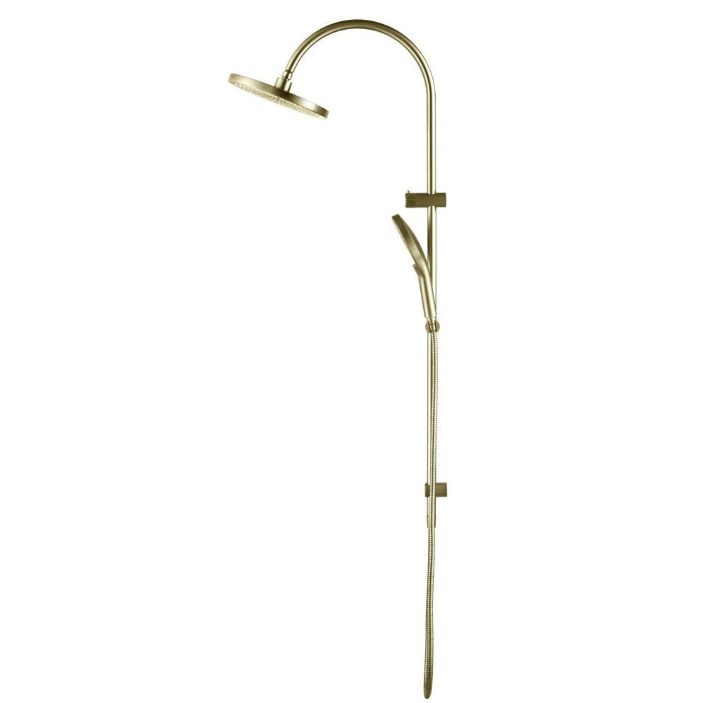 Bella Vista Mica Fluted Gooseneck Dual Shower Rail