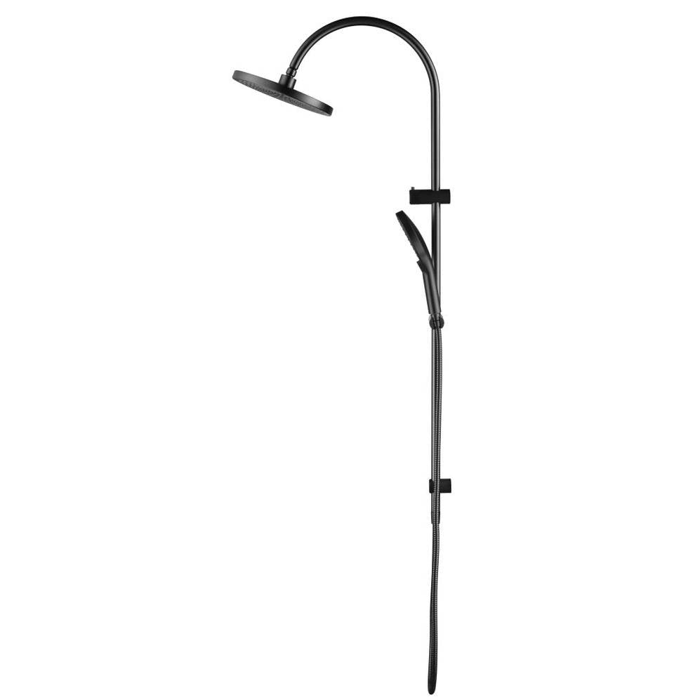 Bella Vista Mica Fluted Gooseneck Dual Shower Rail
