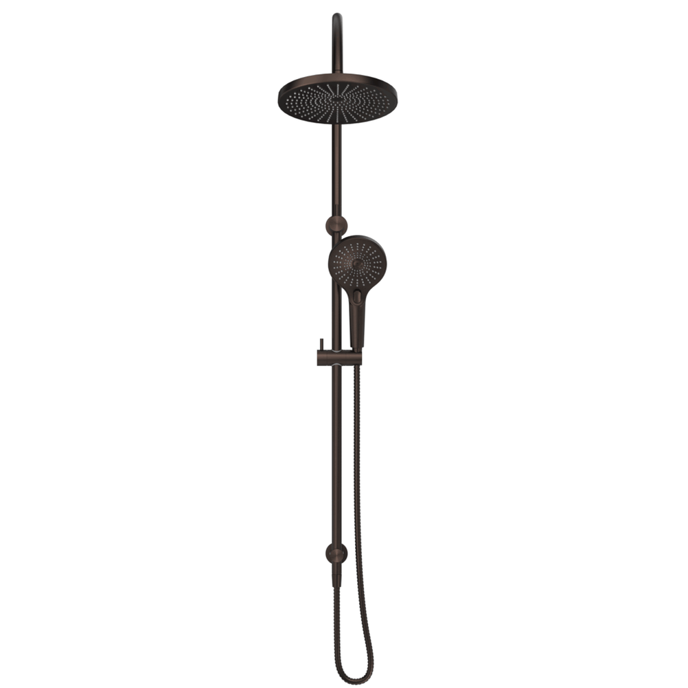 Bella Vista Mica Gooseneck Dual Shower Rail