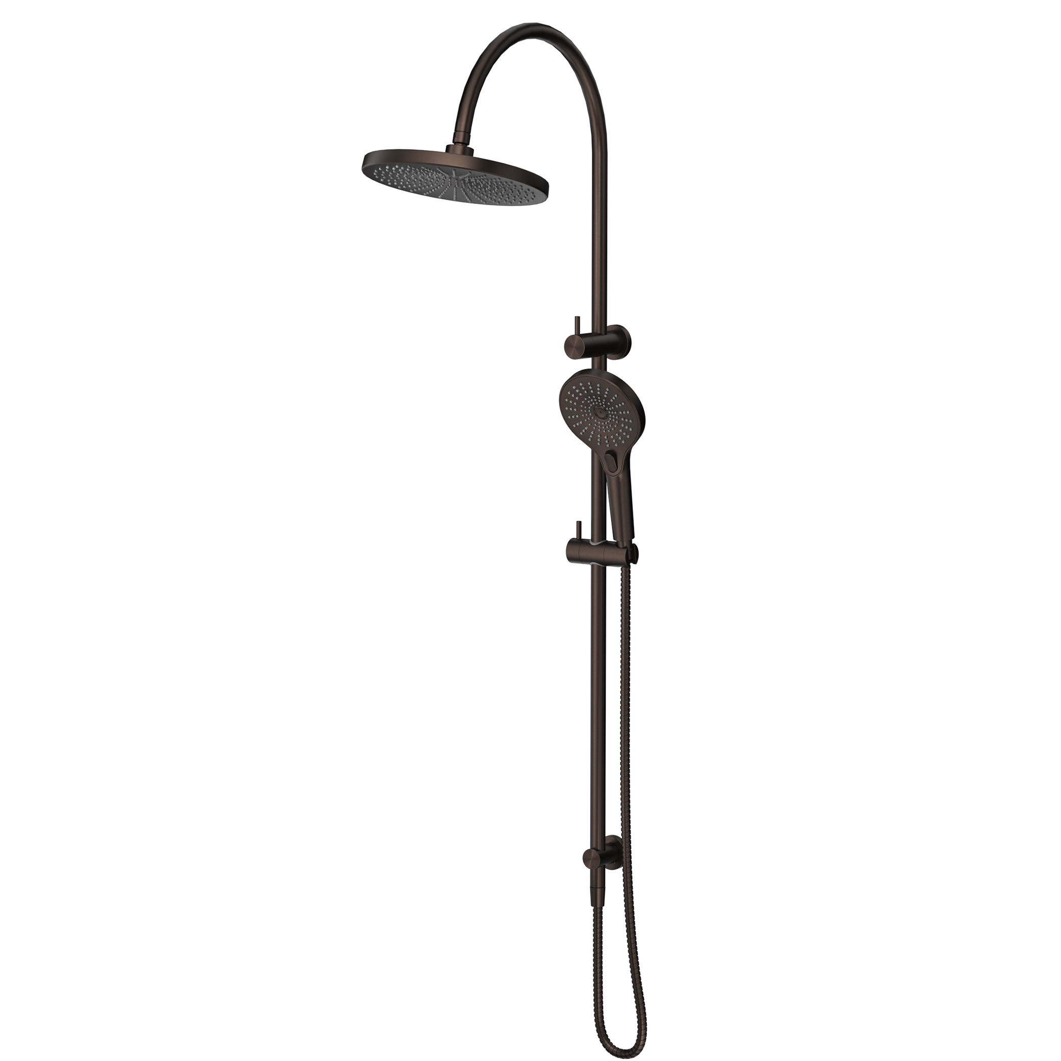 Bella Vista Mica Gooseneck Dual Shower Rail