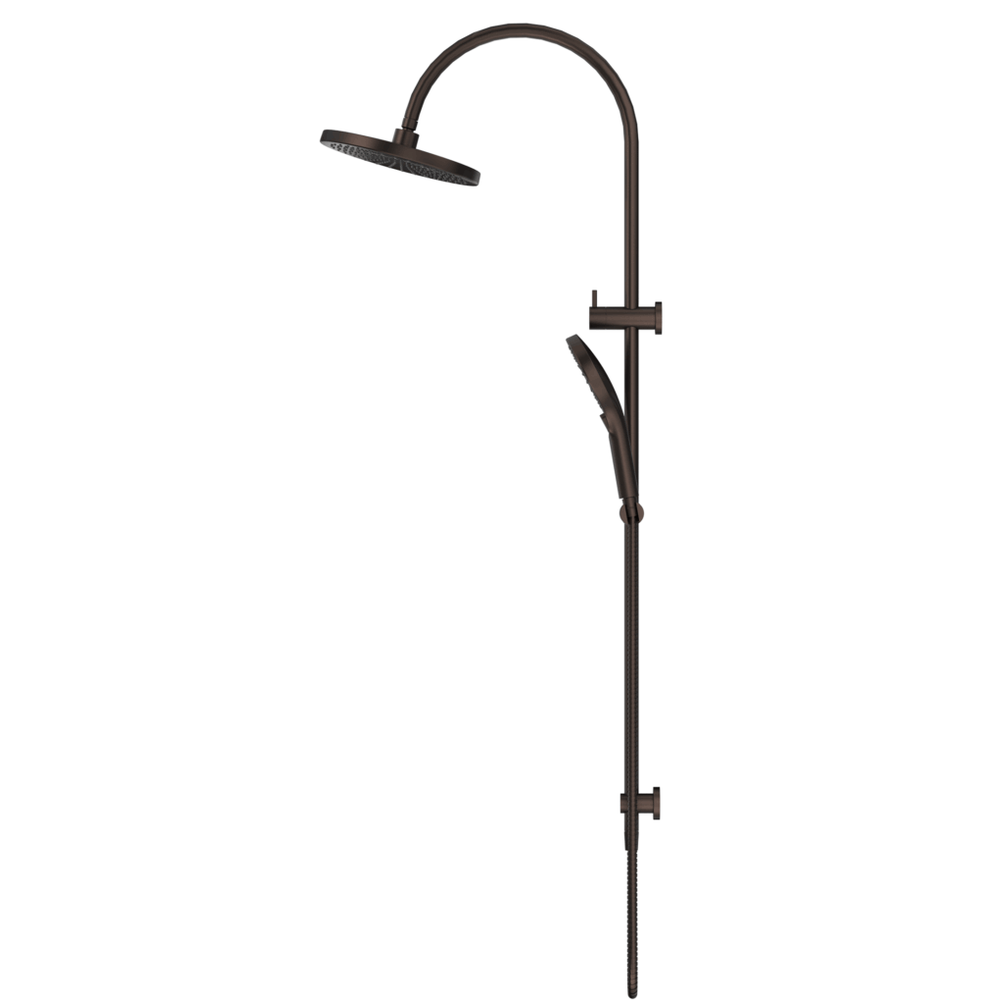 Bella Vista Mica Gooseneck Dual Shower Rail