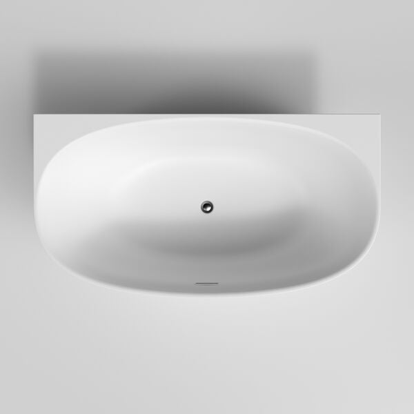 Caroma Riviere 1500mm Back to Wall Bath with Overflow