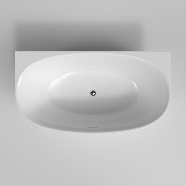 Caroma Riviere 1500mm Back to Wall Bath with Overflow