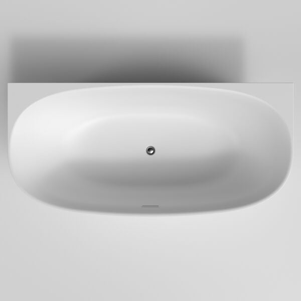 Caroma Riviere 1700mm Back to Wall Bath with Overflow