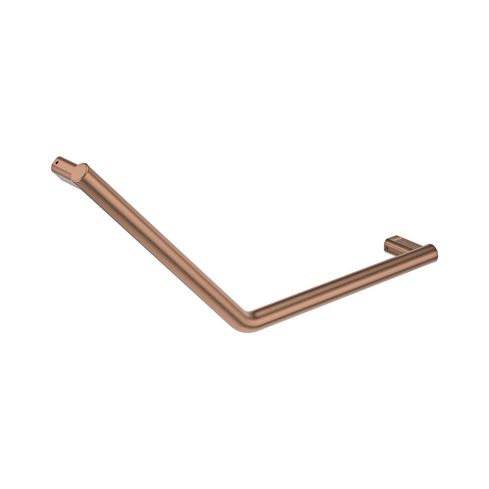 135° Care Slimline Ambulant Care Reversible Left/Right Hand Grab Rail, Brushed Copper