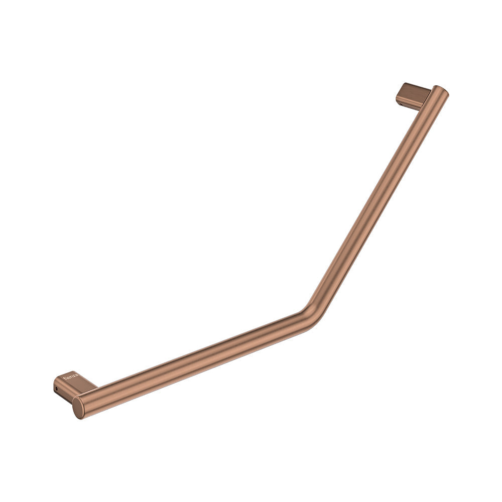 Fienza 135° Care Slimline Ambulant Care Reversible Left/Right Hand Grab Rail - Brushed Copper
